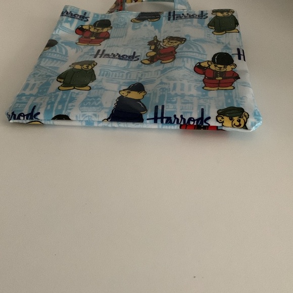 Vintage Harrods of Knightsbridge Mini Tote Bag Teddy Bear At Your Service - Picture 11 of 11